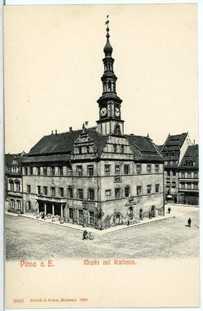Pirna. Markt mit Rathaus