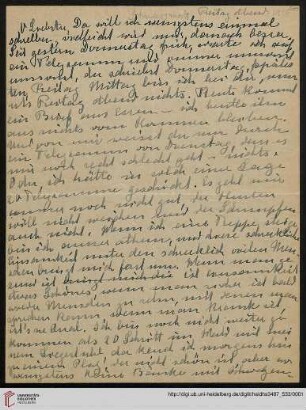 Heid. Hs. 3487,533: Brief von Marie Luise Gothein an Eberhard Gothein