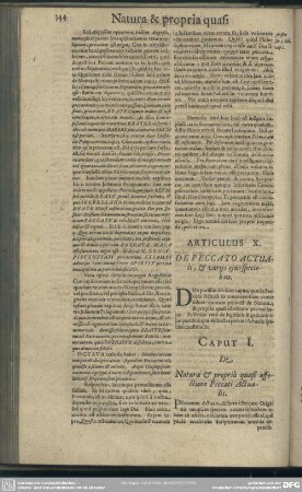 [Locus X.] De Peccato Actuali, & variis eius speciebus