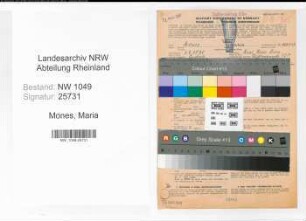 Entnazifizierung Maria Mones , geb. 01.09.1895 (Lehrerin)