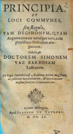 Principia et Loci Communes
