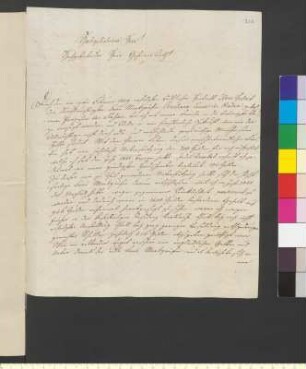 Brief von Stetten, Louis von an Goethe, Johann Wolfgang von