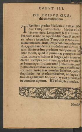 Caput IIII. De Tribus Gradibus Musicalibus.