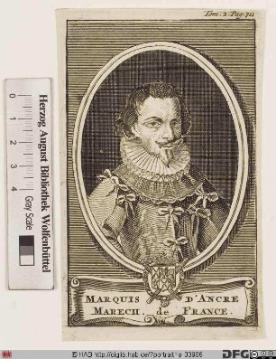 Bildnis Cosme-Jean-Baptiste (eig. Concino) Concini, 1610 marquis d'Ancre
