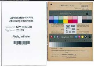 Entnazifizierung Wilhelm Abels, geb. 12.08.1899 (Angestellter)