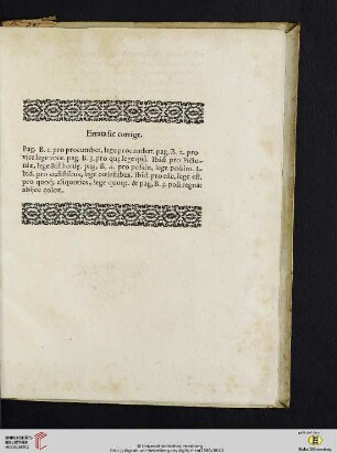 Errata sic corrige