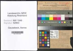 Entnazifizierung Aenne Gausebeck , geb. 20.05.1890 (Landwirtschaftsraetin)