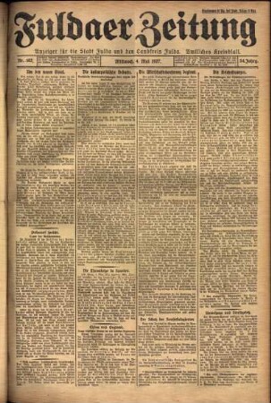 Ausgabe vom Mittwoch, den 04. Mai 1927.