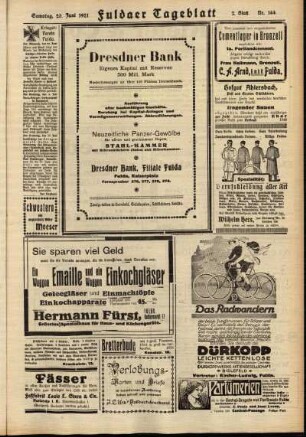 Zweite Ausgabe vom Samstag, den 25. Juni 1921.