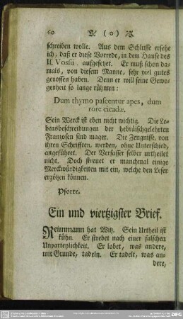 Ein und viertzigster Brief