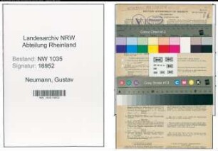 Entnazifizierung Gustav Neumann , geb. 18.01.1899 (Richtmeister)