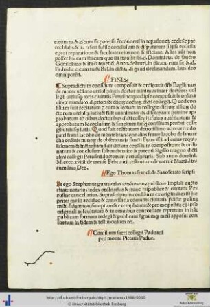 Bemerkungen zur Abfassung des vorangehenden consilium