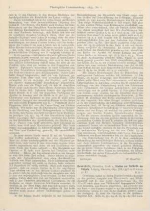 8-12 [Rezension] Dobschütz, Ernst v., Studien zur Textkritik der Vulgata
