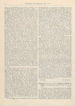 8-12 [Rezension] Dobschütz, Ernst v., Studien zur Textkritik der Vulgata