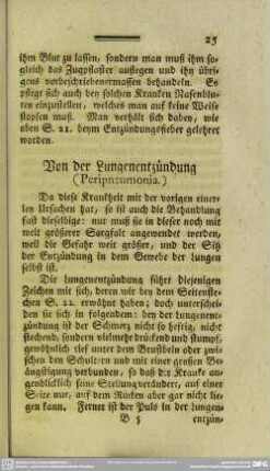 Von der Lungenentzündung (Peripneumonia.)