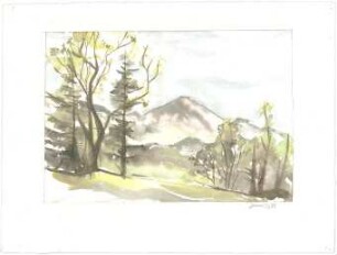 Gsaenger, Gustav; Jenner (Berchtesgadener Land, Bayern); Bergansicht - Studie