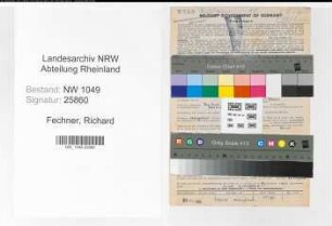 Entnazifizierung Richard Fechner , geb. 05.12.1888 (Bahnwart)