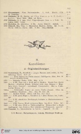 II. Kunstblätter (Nr.2552-2765)