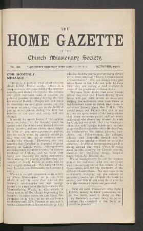 No. 22. October, 1906