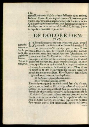 De Dolore Dentium.