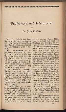 Buchbinderei und Lederarbeiten