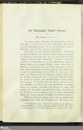 Zur Biographie Daniel Gresers