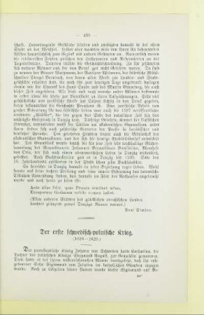 Der erste schwedisch-polnische Krieg