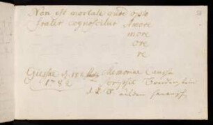 Breidenstein, Johann Ernst [Jurastudent aus Hanau]. Gießen, 18.03.1782.