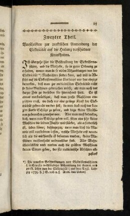 15-35, Zweiter Theil. Vorschriften zur praktischen Anwendung der Elektricität auf die Heilung verschiedner Krankheiten.