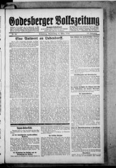 Godesberger Volkszeitung. 1913-1933