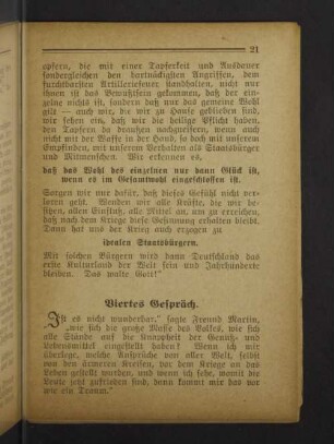 Viertes Gespräch.