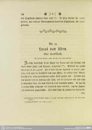 No. 15. Lucas von Uden. Eine Landschaft