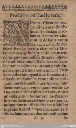 Praefatio ad Lectorem.