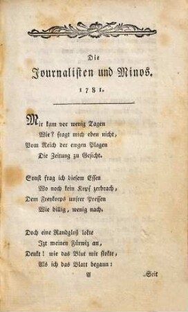 Anthologie auf das Jahr 1782