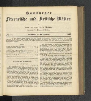 No. 14. 16. Februar 1853