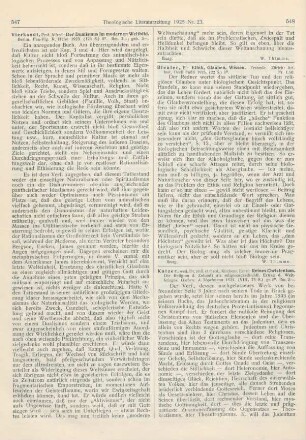 548-549 [Rezension] Katzer, Ernst, Reines Christentum. Die Religion der Zukunft als religionsgeschichtlicher Ertrag des Weltkrieges
