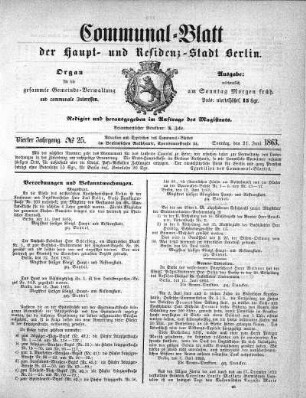1863,25: No. 25, 21. Juni 1863