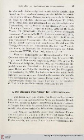 3. Die strengen Theoretiker der Frührenaissance