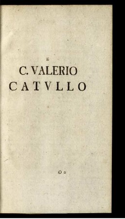 E C. Valerio Catullo