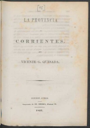 La Provincia de Corrientes.