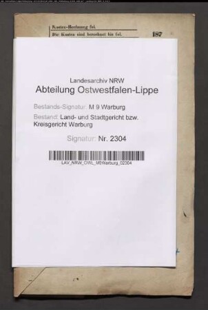 Erblasser: Kleibolte, Wilhelm; Erblasser: Kleibolte, Theresia: