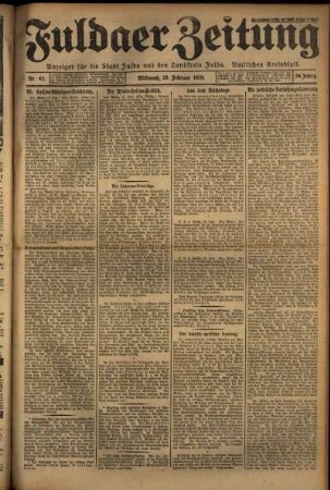 Ausgabe vom Mittwoch, den 20. Februar 1929.