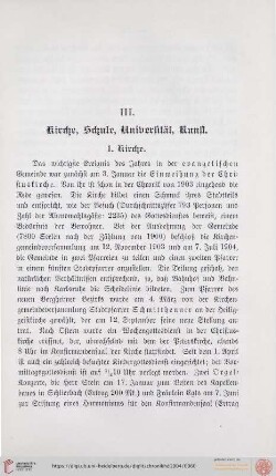 III. Kirche, Schule, Universität und Kunst