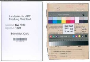 Entnazifizierung Clara Schneider , geb. 30.11.1905 (Gastwirtin)