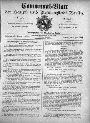 1884,23: No. 23, 8. Juni 1884
