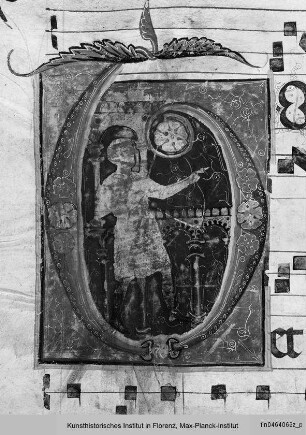 Antiphonar : Initiale mit Bogenschützen
