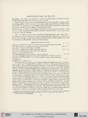 Annotated List of Plates