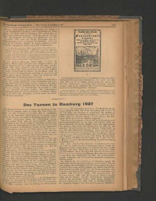 Das Turnen in Hamburg 1927