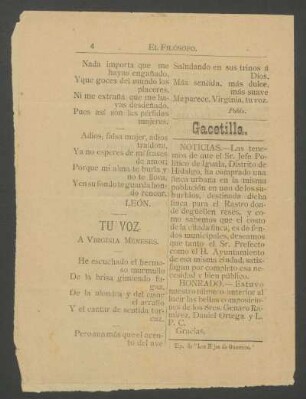 Tu voz. : Á Virginia Meneses.