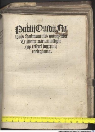 Quinque libri Tristium